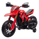 Kindermotor - Elektrisch - Stabilisatiewielen - Rood