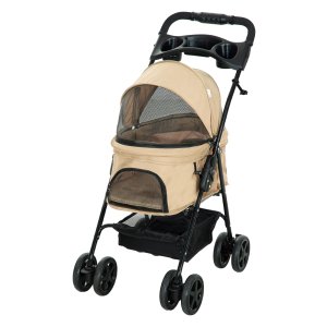 Hondenbuggy - Opvouwbaar - Veiligheidslijnen - Khaki