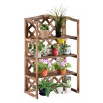Dennenhoutbloemenrek - Natuurlijk - Stijlvol - Bruin