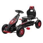 Gocart - KinderKart - Verstelbare zitting - Rubberen banden - Rood/Zwart