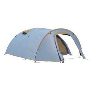 Campingtent - Tunneltent - 4-persoons - Waterdicht - Lichtblauw