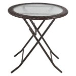 Bijzettafel - Rotandecor - Staal - Bruin