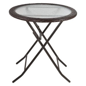 Bijzettafel - Rotandecor - Staal - Bruin