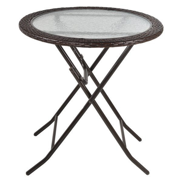 Bijzettafel - Rotandecor - Staal - Bruin