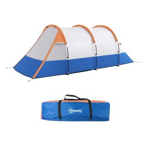 Kampeeruitrusting - Campingtent - Drie ingangen - Waterdicht - Oranje