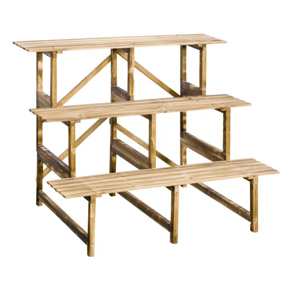Plantenrek – Florazon - Stevig & Ruimtebesparend – Natuurlijk hout