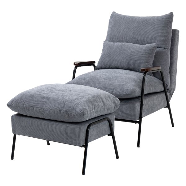 Stoffen Fauteuil - Comfortabel Relaxen - Lichtgrijs