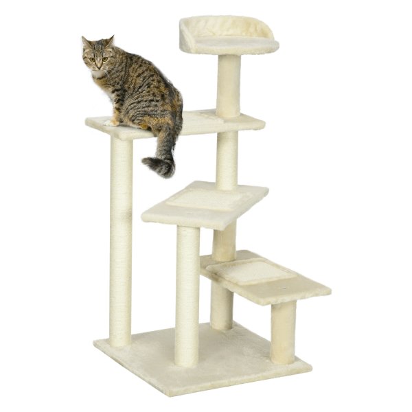 Klimpaal - HappyPets - Sisalscratcher - Klimboom - Beige