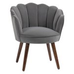 Stoel - Comfort Design - Ergonomisch Zitcomfort - Stijlvolle Velvet - Grijs