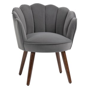 Stoel - Comfort Design - Ergonomisch Zitcomfort - Stijlvolle Velvet - Grijs