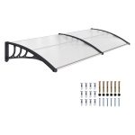 Voordeurluifel - Weerbestendig - Modern design - Zwart