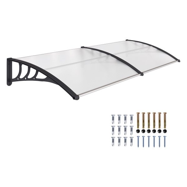 Voordeurluifel - Weerbestendig - Modern design - Zwart