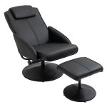Relaxstoel - Comfortabel en verstelbaar - Kunstleren bekleding - Zwart