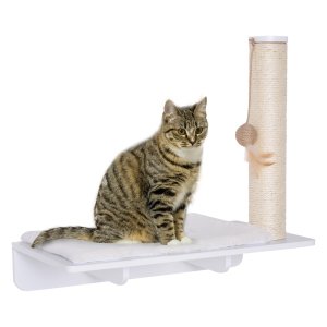 Kattenplank - KittyCatCo - Balspeelgoed - Pluche - Wit