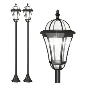 Tuinlantaarn - SolarLine - LED verlichting - Roestvrij staal - Zwart