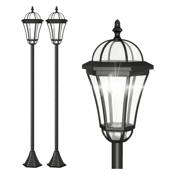 Tuinlantaarn - SolarLine - LED verlichting - Roestvrij staal - Zwart