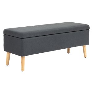 Slaapkamer - Bankbed - Gestoffeerd - Opbergruimte - Donkergrijs