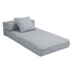 Tuinstoel - Ligstoel met bedfunctie - Inclusief kussen - Lichtgrijs