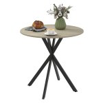 Tafelblad - Compact en Stijlvol - Wit Eiken/Zwart