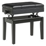 Piano Bank – LuxeSound – Verstelbaar – Zwart