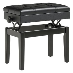 Piano Bank – LuxeSound – Verstelbaar – Zwart