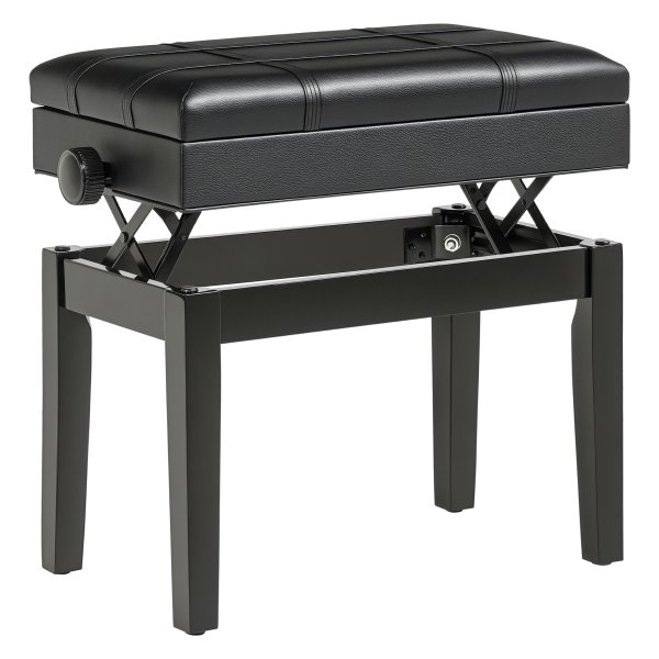 Piano Bank – LuxeSound – Verstelbaar – Zwart