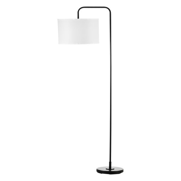 Verlichting - Staande lamp - Voetschakelaar – Stoffen kap - Wit