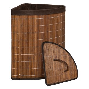 Wasmand - Bamboe Company - 55L capaciteit – Deksel - Bruin