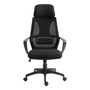 Kantoorstoel - Ergonomisch - Verstelbare hoogte - Hoofdsteun - Zwart