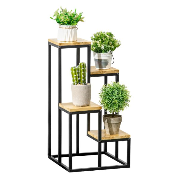 Plantenstandaard – Zaza Home - Multifunctioneel - Natuurlijk hout