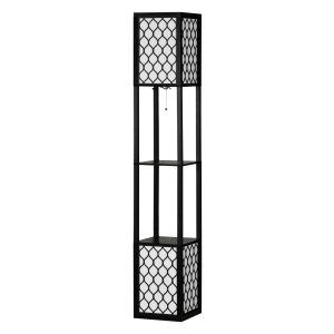 Vloerlamp - Luxlight - Dubbele laag - Houtkleur