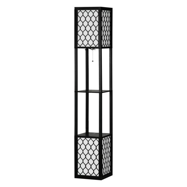 Vloerlamp - Luxlight - Dubbele laag - Houtkleur