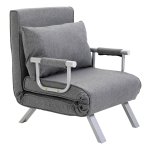 Stijlvolle Relaxstoel - Luxe ligfunctie - Gastenbed - Grijs