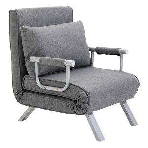 Stijlvolle Relaxstoel - Luxe ligfunctie - Gastenbed - Grijs
