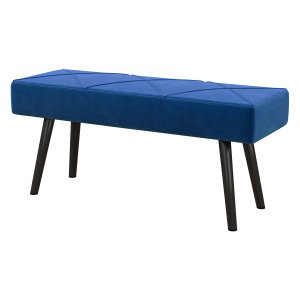 Bankje - Luxe fluweel - Blauw