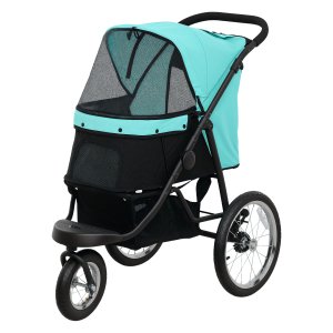 Hondenbuggy - huisdierwagen Luxe – Opvouwbaar - Turquoise