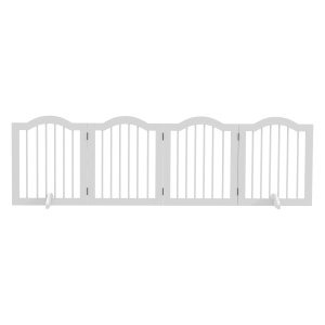 Hondenhek - Opvouwbaar - 4 panelen - Wit