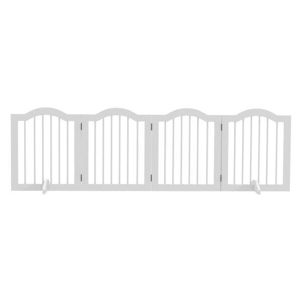 Hondenhek - Opvouwbaar - 4 panelen - Wit