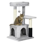 Krabpaal - LuxeKatten - Massage hoek - Sisal krabstammen - Licht grijs