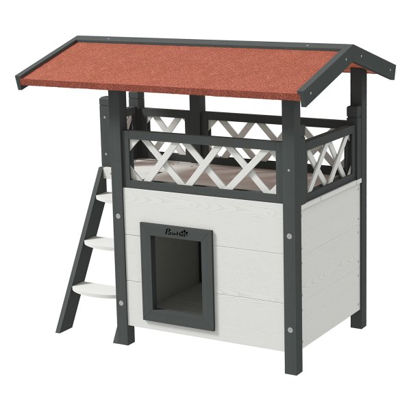 Kattenhuis – DeluxeCats - Luxe ontwerp – Balkon - Wit