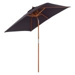 Tuinparasol - Luxetuin - Kantelbaar en verstelbaar - Donkergrijs