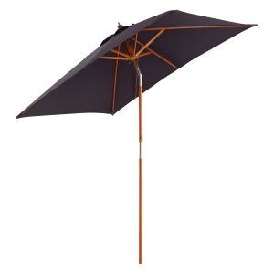 Tuinparasol - Luxetuin - Kantelbaar en verstelbaar - Donkergrijs