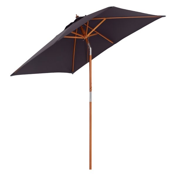 Tuinparasol - Luxetuin - Kantelbaar en verstelbaar - Donkergrijs