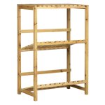 Wijnrek - Tuindecor - Schuine planken - Natuurlijk design - Bruin