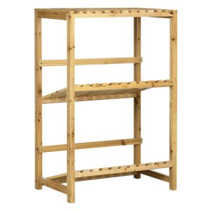 Wijnrek - Tuindecor - Schuine planken - Natuurlijk design - Bruin