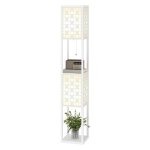 Staande lamp - Modern design - Met planken - Zwart