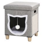 Kattenhuis - Knusse Grot - Anti-slip - Grijs