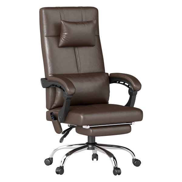 Bureaustoel - Massagefunctie - Ergonomisch - Verstelbaar - Bruin