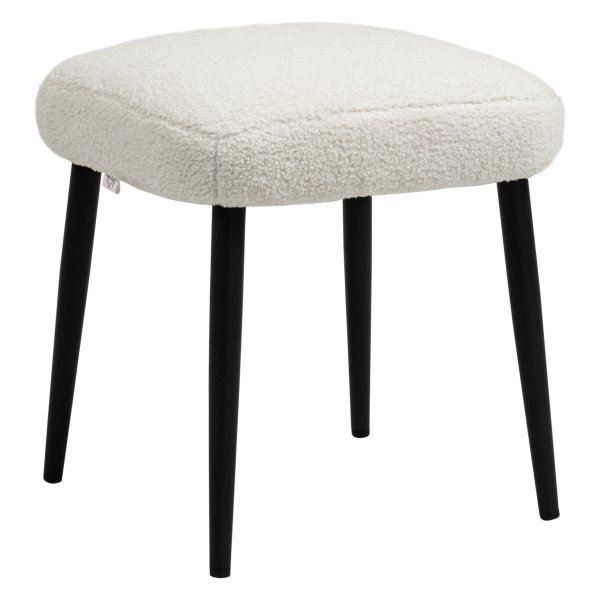 Voetenbank - LuxeComfort - Zachte bekleding - Creme