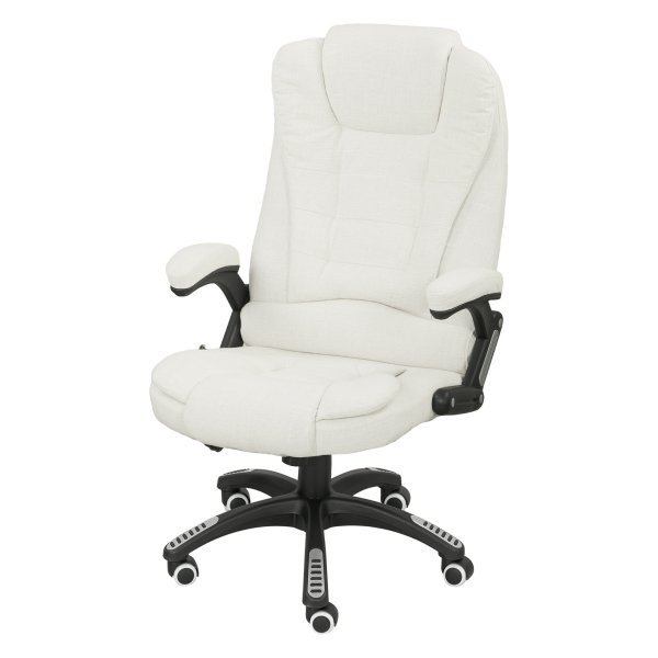 Bureaustoel - Massagebureaustoel - Ergonomisch & Crèmewit